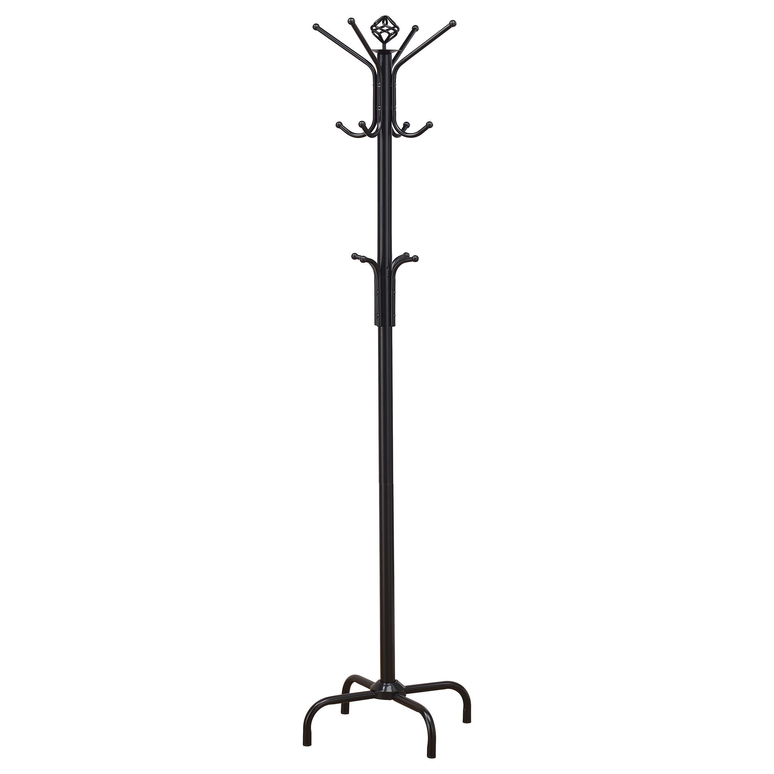 Tampa Furniture Outlet - Coaster - Collier 12 Hook Freestanding Coat Rack Hat Hanger Black - 2019