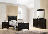 Tampa Furniture Outlet - Coaster - Carlton 4-piece Twin Bedroom Set Cappuccino - 202091T-S4