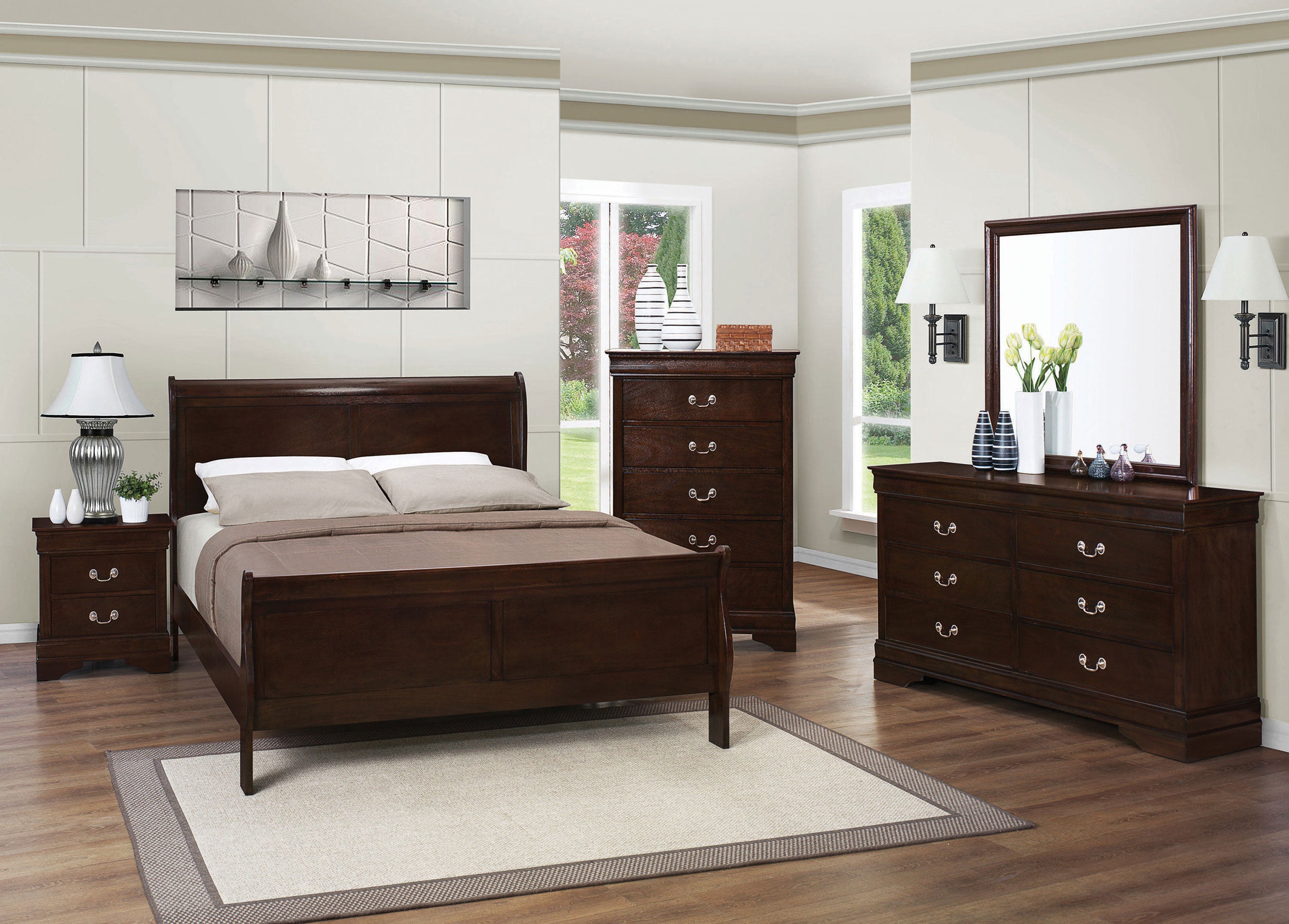 Tampa Furniture Outlet - Coaster - Louis Philippe 5-piece Full Bedroom Set Cappuccino - 202411F-S5