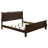 Tampa Furniture Outlet - Coaster - Louis Philippe Wood Eastern King Sleigh Bed Cappuccino - 202411KE
