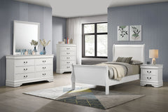 Tampa Furniture Outlet - Coaster - Louis Philippe 5-piece Twin Bedroom Set White - 202441T-S5