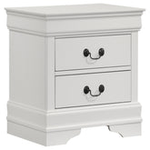 Tampa Furniture Outlet - Coaster - Louis Philippe 2-drawer Nightstand Bedside Table White - 202442