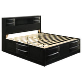 Tampa Furniture Outlet - Coaster - Briana Wood Eastern King Storage Bookcase Bed Black - 202701KE