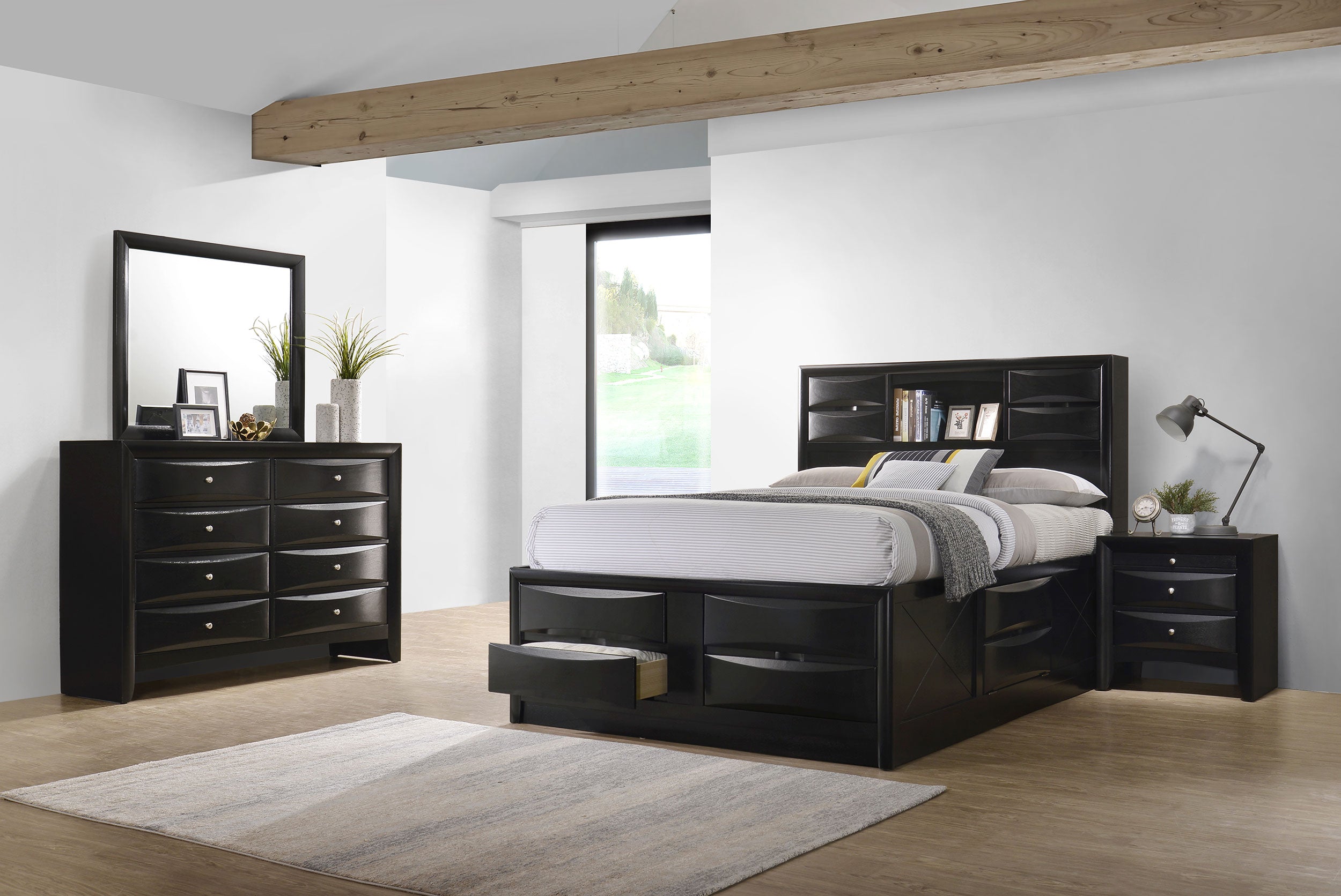Tampa Furniture Outlet - Coaster - Briana 4-piece Queen Bedroom Set Black - 202701Q-S4