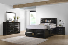 Tampa Furniture Outlet - Coaster - Briana 4-piece Queen Bedroom Set Black - 202701Q-S4