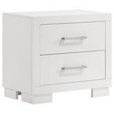 Tampa Furniture Outlet - Coaster - Jessica 2-drawer Nightstand Snow White - 202992