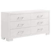 Tampa Furniture Outlet - Coaster - Jessica 6-drawer Dresser Snow White - 202993