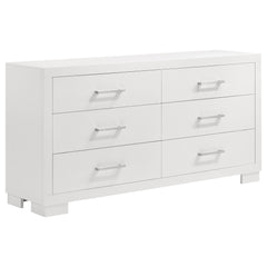 Tampa Furniture Outlet - Coaster - Jessica 6-drawer Dresser Snow White - 202993