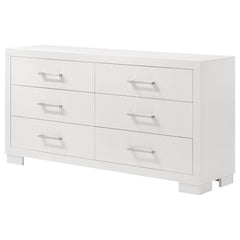 Jessica 6-drawer Dresser Snow White
