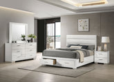 Tampa Furniture Outlet - Coaster - Felicity 4-piece California King Platform Bedroom Set White - 203510KW-S4