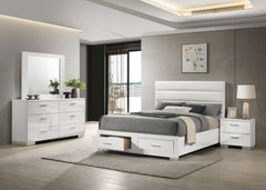 Tampa Furniture Outlet - Coaster - Felicity 4-piece California King Platform Bedroom Set White - 203510KW-S4