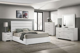 Tampa Furniture Outlet - Coaster - Felicity 5-piece Eastern King Bedroom Set White High Gloss - 203511KE-S5