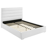 Tampa Furniture Outlet - Coaster - Felicity 53-inch Upholstered Queen Platform Bed White - 203511Q