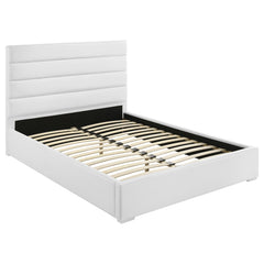 Tampa Furniture Outlet - Coaster - Felicity 53-inch Upholstered Queen Platform Bed White - 203511Q