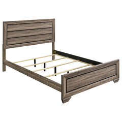 Tampa Furniture Outlet - Coaster - Kauffman Wood Queen Panel Bed Washed Taupe - 204191Q