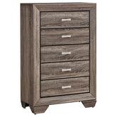 Tampa Furniture Outlet - Coaster - Kauffman 5-drawer Bedroom Chest Washed Taupe - 204195