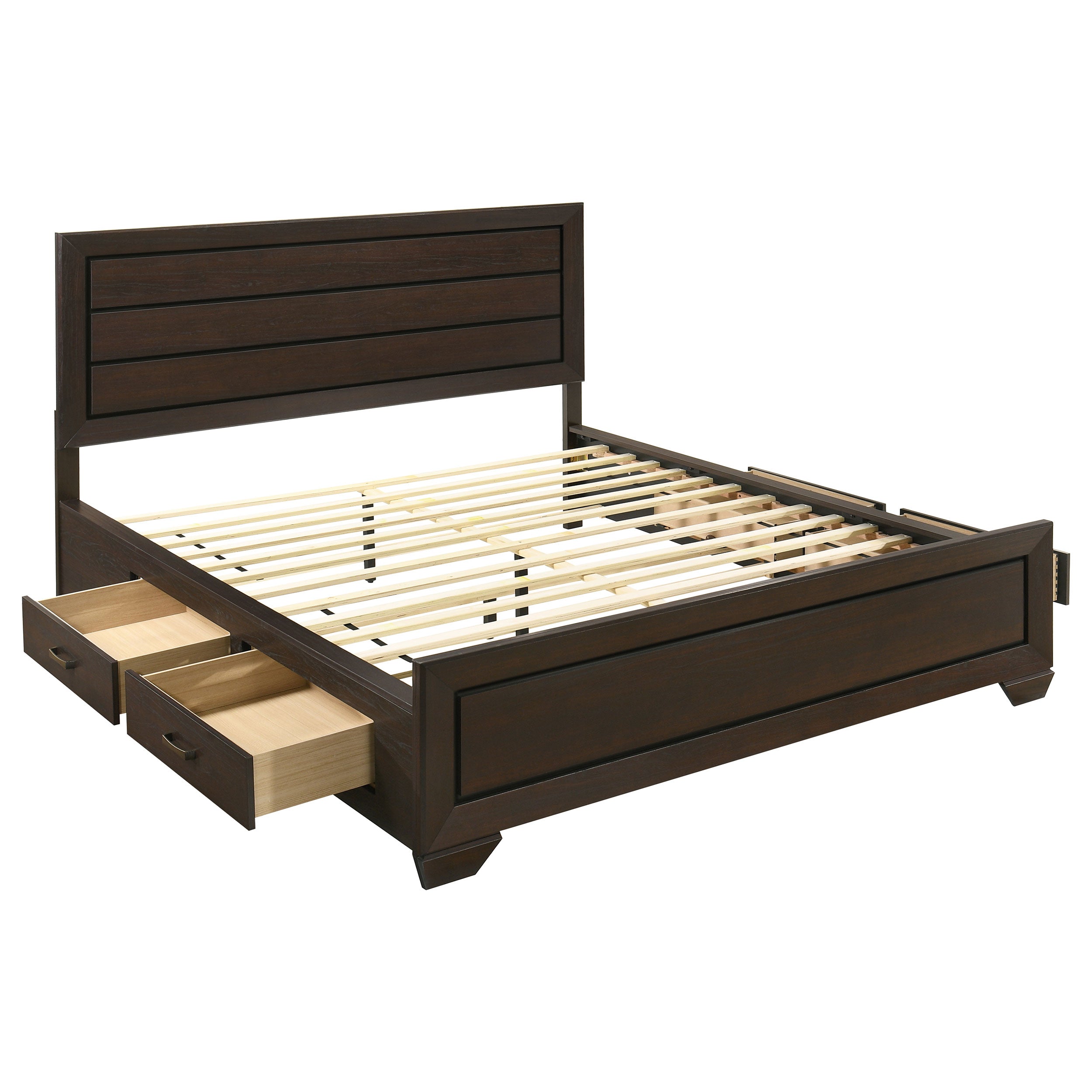 Tampa Furniture Outlet - Coaster - Kauffman Wood California King Storage Panel Bed Dark Cocoa - 204390KW