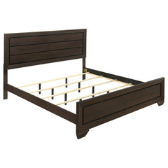 Tampa Furniture Outlet - Coaster - Kauffman Wood Eastern King Panel Bed Dark Cocoa - 204391KE