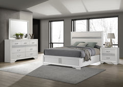 Tampa Furniture Outlet - Coaster - Miranda 4-piece Eastern King Bedroom Set White - 205110KE-S4