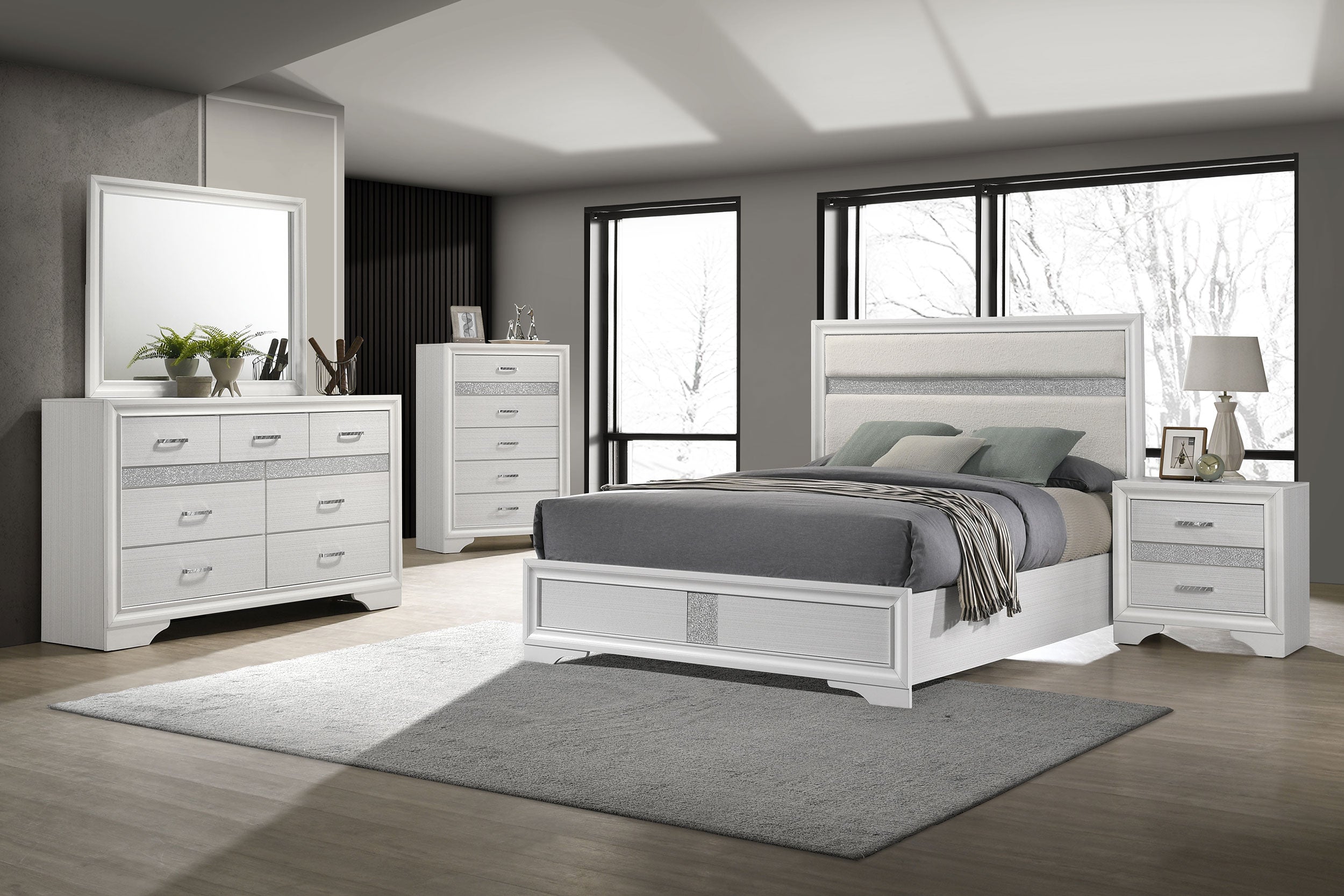Tampa Furniture Outlet - Coaster - Miranda 5-piece Queen Bedroom Set White - 205110Q-S5
