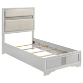 Tampa Furniture Outlet - Coaster - Miranda 54-inch Upholstered Twin Panel Bed White - 205110T