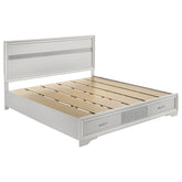 Tampa Furniture Outlet - Coaster - Miranda 51-inch Wood Eastern King Storage Panel Bed White - 205111KE