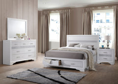 Tampa Furniture Outlet - Coaster - Miranda 4-piece California King Bedroom Set White - 205111KW-S4
