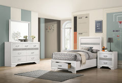 Tampa Furniture Outlet - Coaster - Miranda 4-piece Twin Bedroom Set White - 205111T-S4