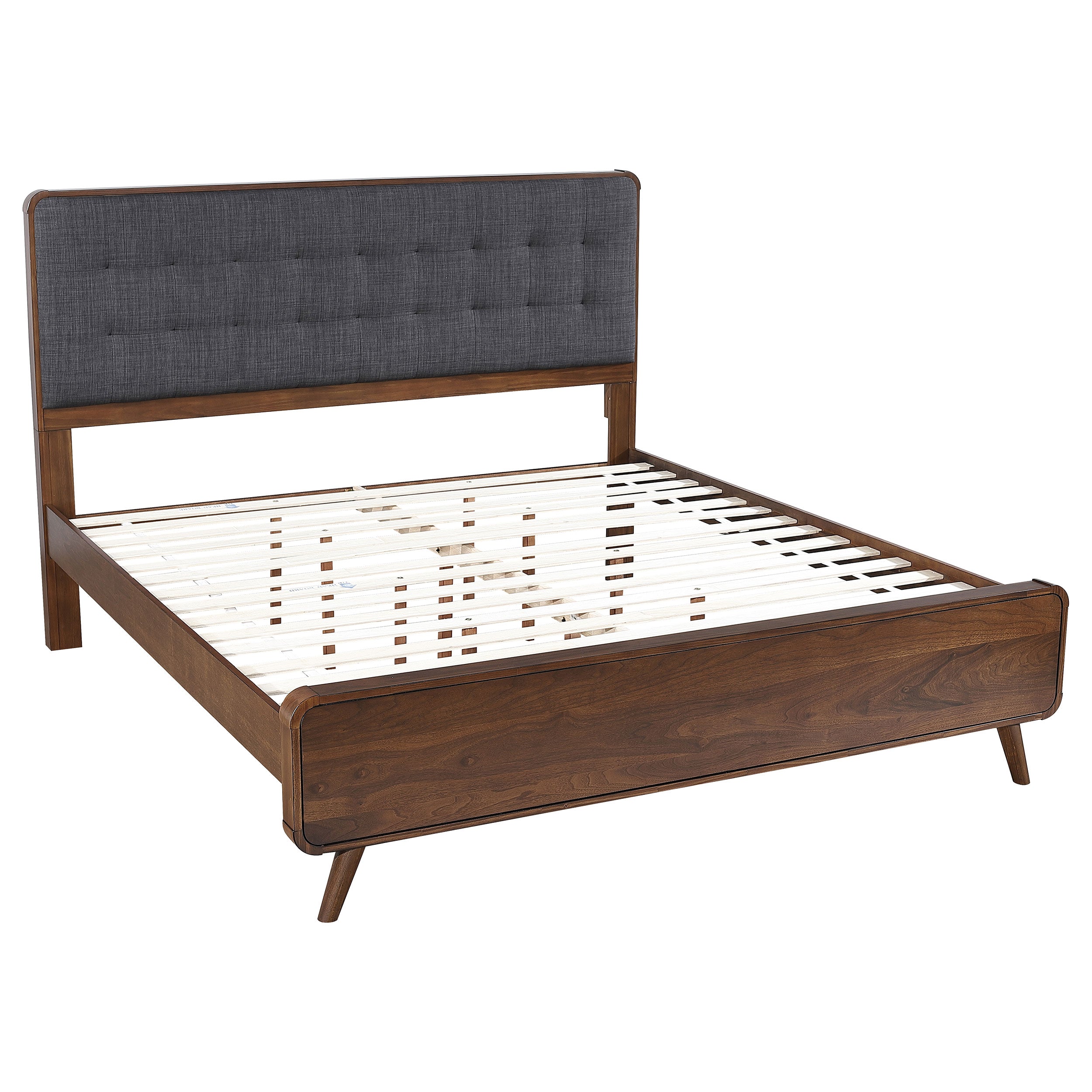 Tampa Furniture Outlet - Coaster - Robyn Wood Eastern King Platform Bed Dark Walnut - 205131KE