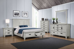 Tampa Furniture Outlet - Coaster - Franco 5-piece Queen Bedroom Set Distressed White - 205330Q-S5