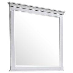 Tampa Furniture Outlet - Coaster - Franco Dresser Mirror Distressed White - 205334