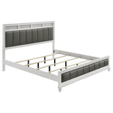 Tampa Furniture Outlet - Coaster - Barzini Wood Eastern King Panel Bed White - 205891KE