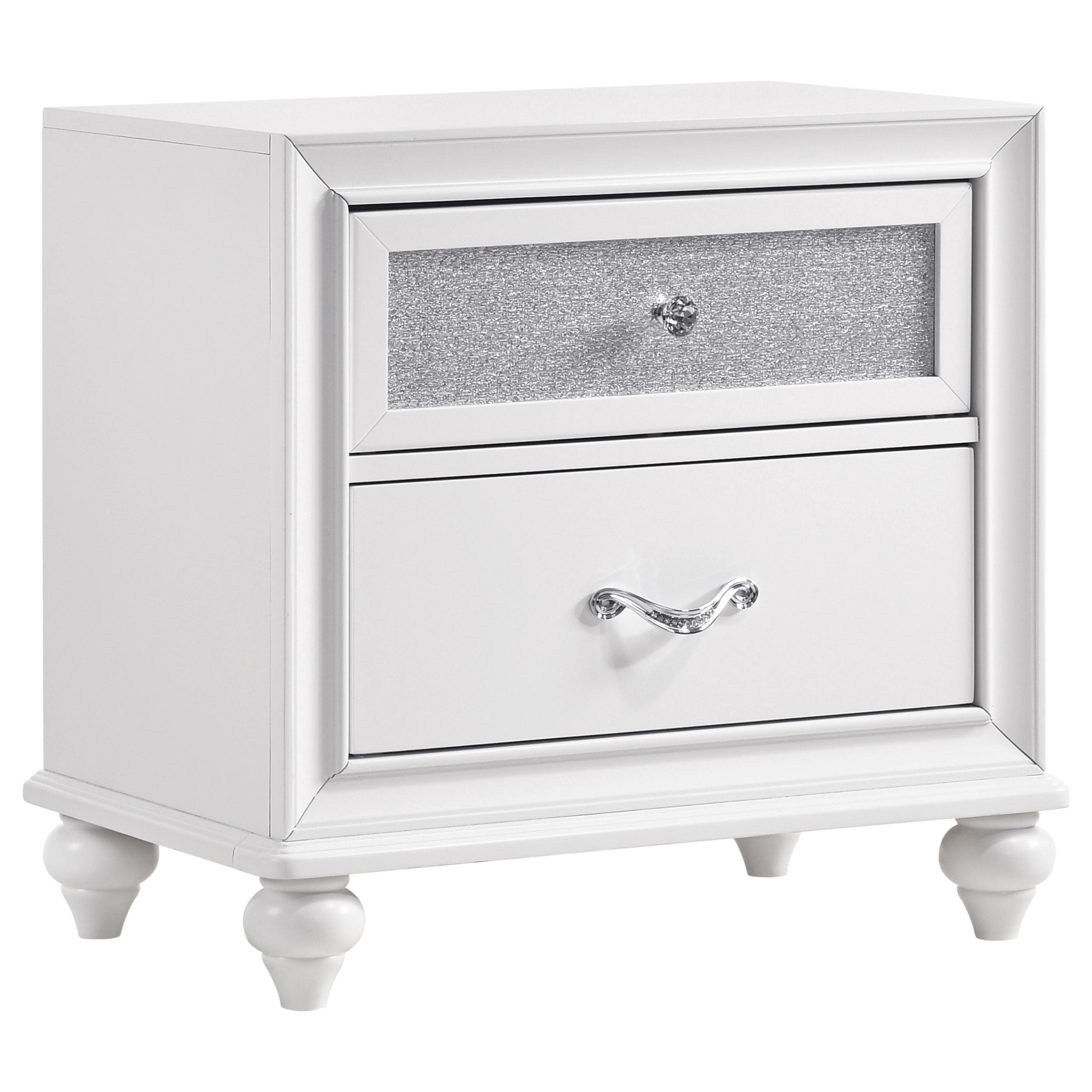 Tampa Furniture Outlet - Coaster - Barzini 2-drawer Nightstand White - 205892