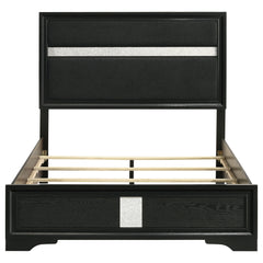 Miranda 54-inch Upholstered Full Panel Bed Black