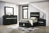 Tampa Furniture Outlet - Coaster - Miranda 4-piece Twin Bedroom Set Black - 206360T-S4