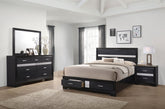 Tampa Furniture Outlet - Coaster - Miranda 4-piece Eastern King Bedroom Set Black - 206361KE-S4