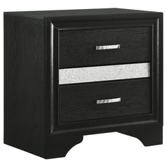 Tampa Furniture Outlet - Coaster - Miranda 3-drawer Nightstand Bedside Table Black - 206362