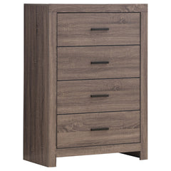 Tampa Furniture Outlet - Coaster - Brantford 4-drawer Bedroom Chest Barrel Oak - 207045