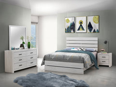 Tampa Furniture Outlet - Coaster - Brantford 4-piece Eastern King Bedroom Set Coastal White - 207051KE-S4