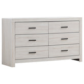 Tampa Furniture Outlet - Coaster - Brantford 6-drawer Dresser Coastal White - 207053