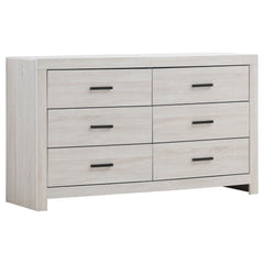 Tampa Furniture Outlet - Coaster - Brantford 6-drawer Dresser Coastal White - 207053