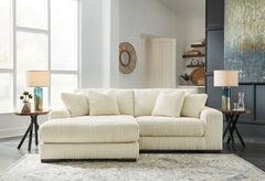 Tampa Furniture Outlet Lutz - Ashley Furniture - Lindyn Sectional - RAF 2-Piece Sectional with Chaise / Ivory - 21104S3