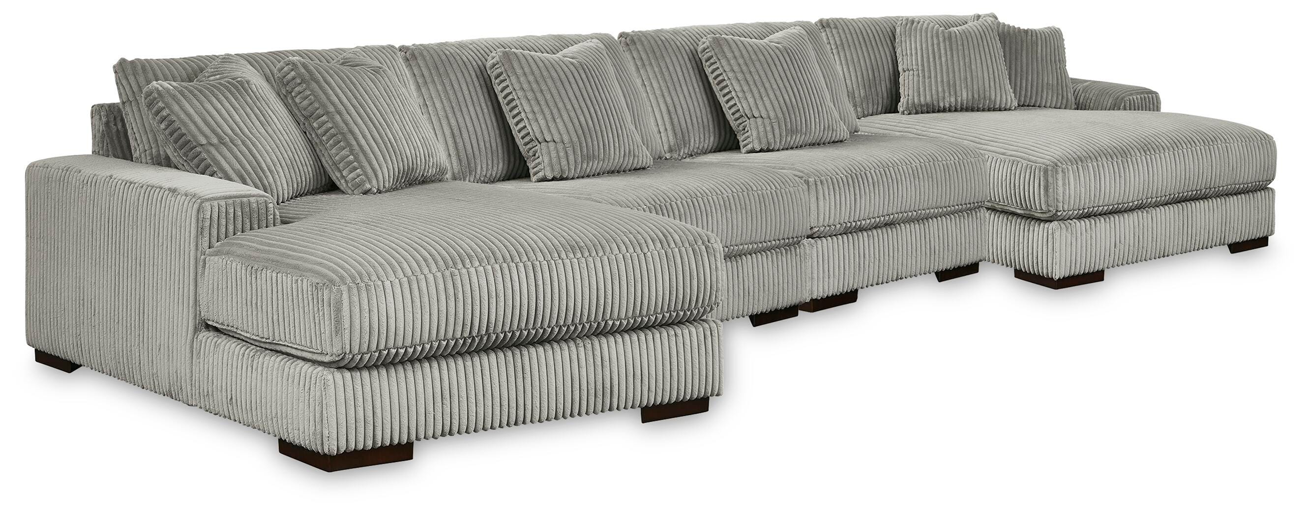 Tampa Furniture Outlet Lutz - Ashley Furniture - Lindyn 4-Piece Sectional with Double Chaise - 4-Piece Sectional with Double Chaise - 21105S20