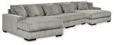 Tampa Furniture Outlet Lutz - Ashley Furniture - Lindyn 4-Piece Sectional with Double Chaise - 4-Piece Sectional with Double Chaise - 21105S20