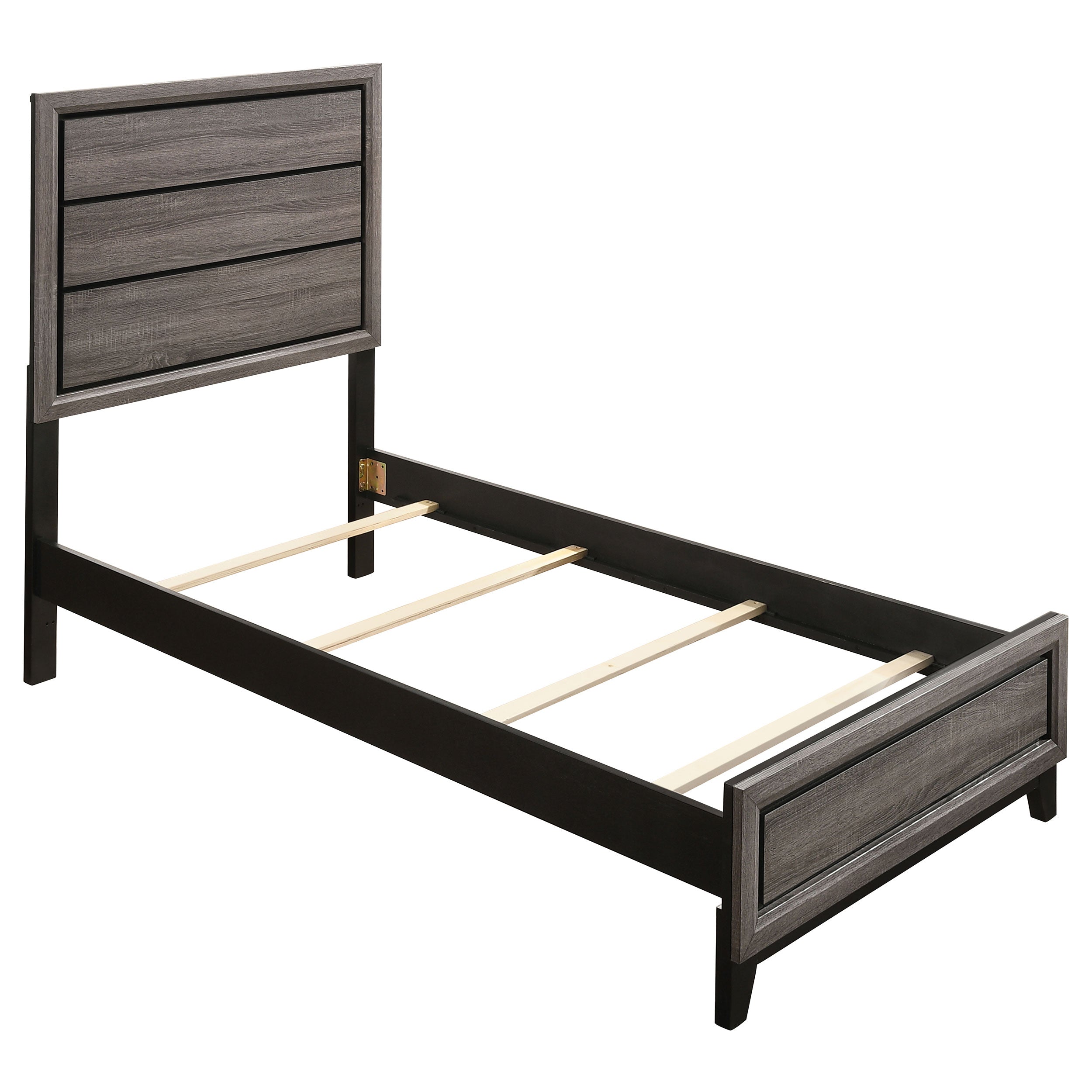 Tampa Furniture Outlet - Coaster - Watson Wood Twin Panel Bed Grey Oak - 212421T