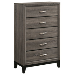 Tampa Furniture Outlet - Coaster - Watson 5-drawer Bedroom Chest Grey Oak - 212425