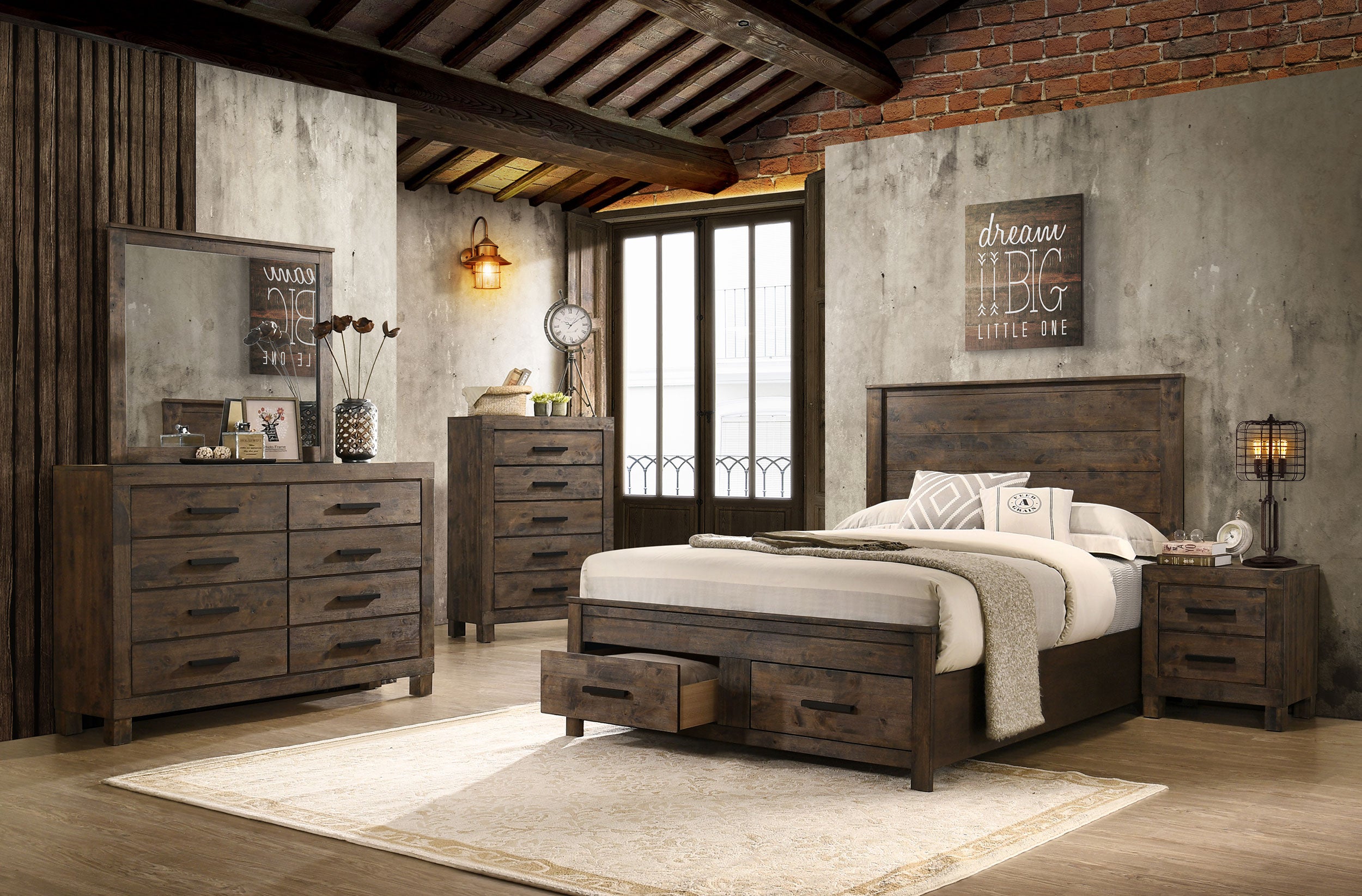 Tampa Furniture Outlet - Coaster - Woodmont 5-piece Eastern King Bedroom Set Golden Brown - 222631KE-S5