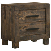 Tampa Furniture Outlet - Coaster - Woodmont 2-drawer Nightstand Rustic Golden Brown - 222632