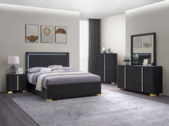 Tampa Furniture Outlet - Coaster - Marceline 5-piece Full Bedroom Set Black - 222831F-S5