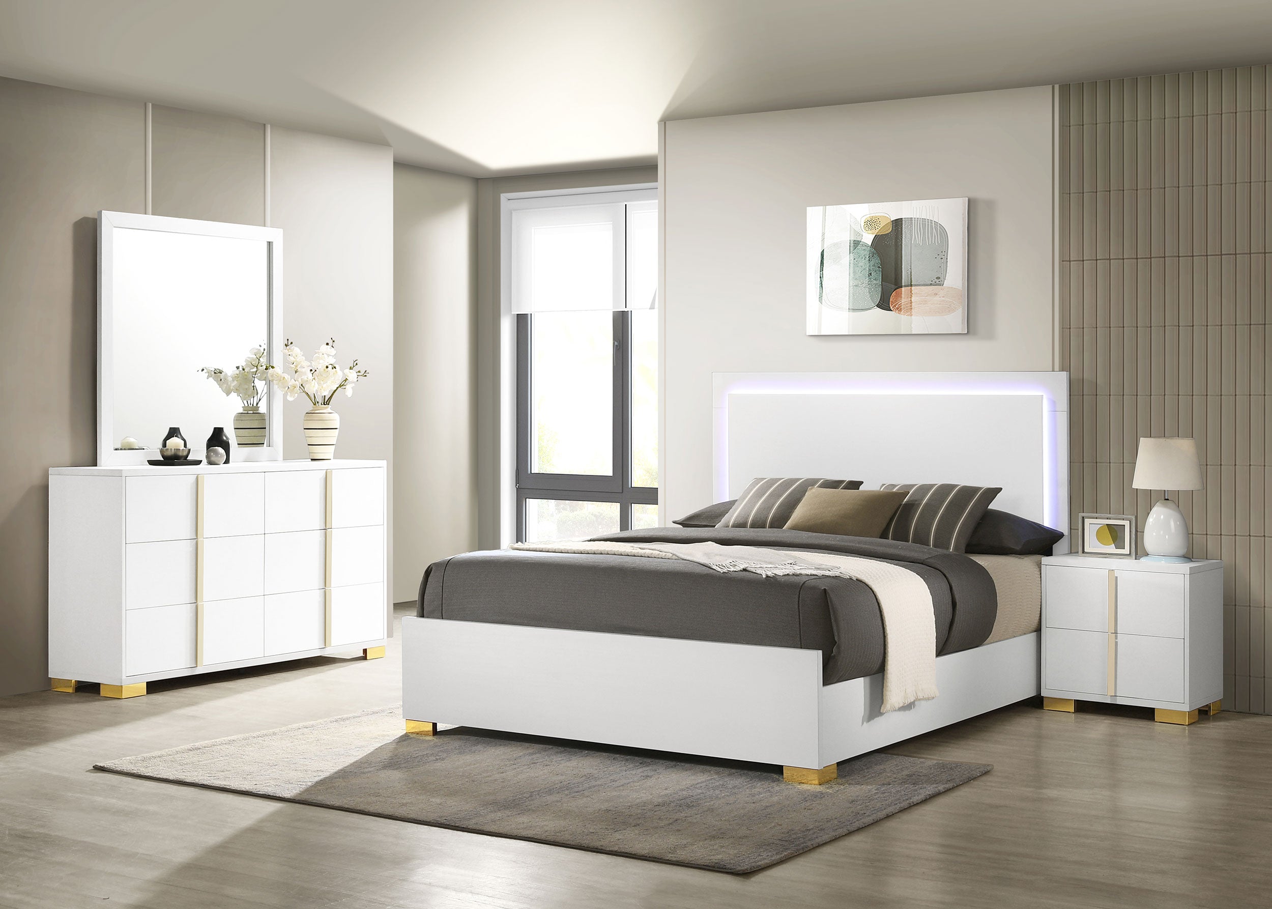 Tampa Furniture Outlet - Coaster - Marceline 4-piece Queen Bedroom Set White - 222931Q-S4